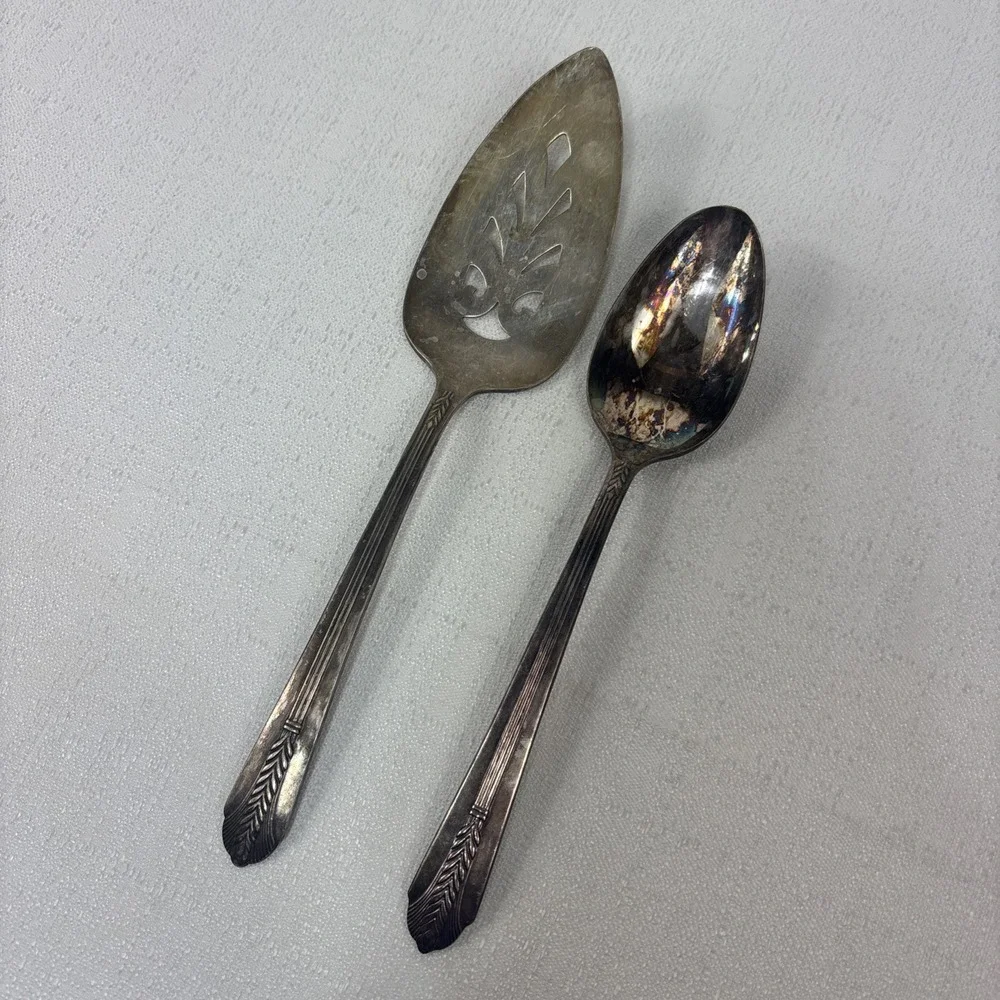 International Silver Co. Allure Silverplate‎ Pie Server And Spoon Set